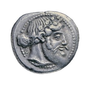 ナクサスの古代ギリシャの銀貨、紀元前460年（銀）